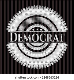 Democrat silvery emblem or badge