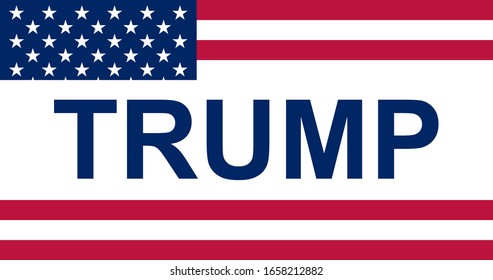 Democrat USA election 2020 design. Vote for Donald Trump.  2020 United States of America presidential election button design. Patriotic stars and stripes theme. svg