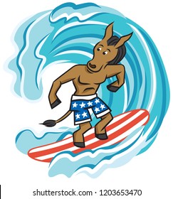 Democratic donkey rides a wave of voter enthusiasm to victory in the U.S. elections.