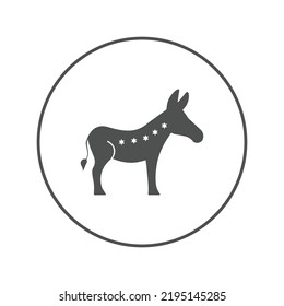 Democratic Party Donkey Icon | Circle Version Icon |