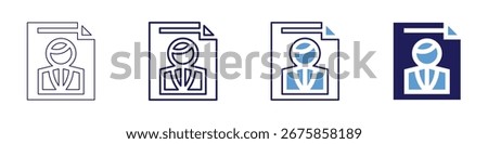 Democratic principles icon in 4 different styles. Thin Line, Line, Bold Line, Duotone. Duotone style. Editable stroke.