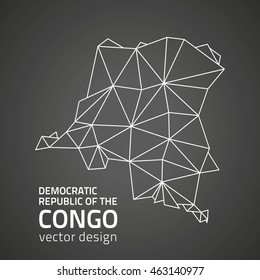 Mapa de la perspectiva de los vectores negros de la República Democrática del Congo