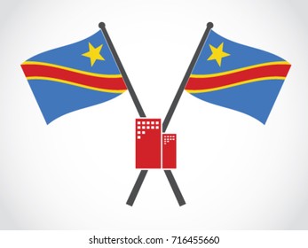 Democratic Republic of the Congo Emblem Building Apartment