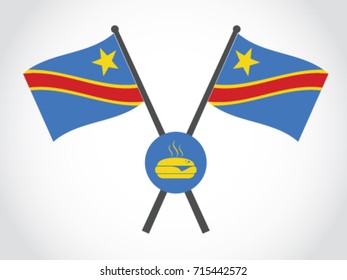 Democratic Republic of the Congo Emblem Burger Fast Food