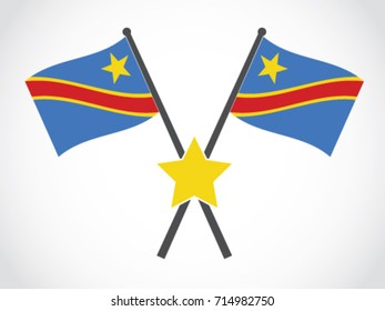 Democratic Republic of the Congo Emblem Famous Star