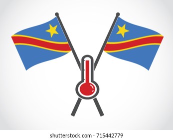 Democratic Republic of the Congo Emblem Hot Temperature