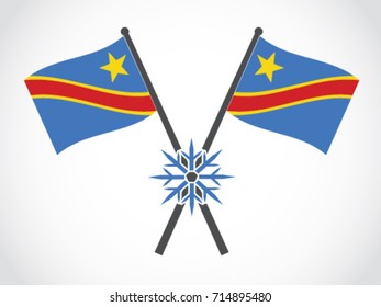 Democratic Republic of the Congo Emblem Snow Winter