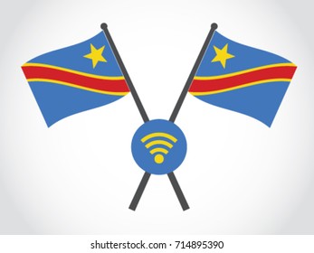 Democratic Republic of the Congo Emblem Wireless Connection