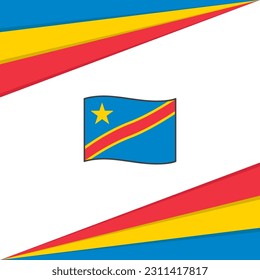 Democratic Republic Of The Congo Flag Abstract Background Design Template. Democratic Republic Of The Congo Independence Day Banner Social Media Post. Democratic Republic Of The Congo Design