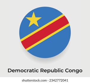 Flaggenblase in der Demokratischen Republik Kongo kreisförmig um das Symbol Vektorgrafik