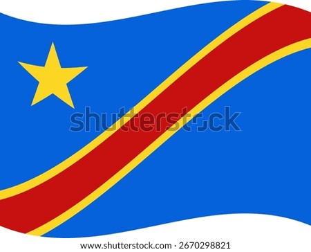 Democratic Republic of the Congo flag illustrator country flags symbol nation waving icon