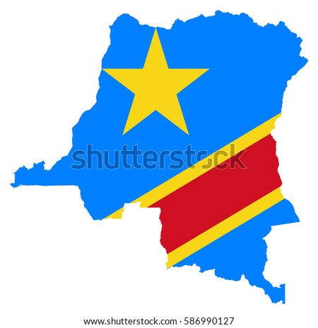 Democratic Republic of the Congo flag map