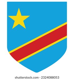 Democratic Republic of Congo flag. Democratic Republic of the Congo Round Flag