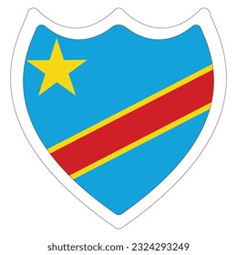 Democratic Republic of Congo flag. Democratic Republic of the Congo Round Flag