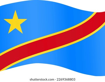 Democratic Republic of the Congo
flag wave isolated on png or transparent background