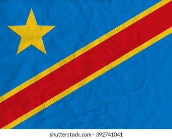 Democratic Republic of Congo  paper  flag