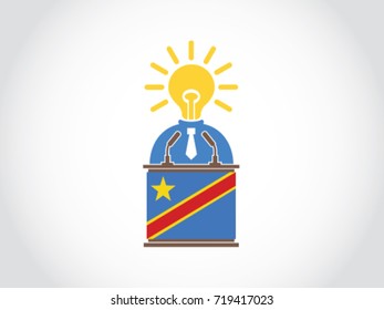 Democratic Republic of the Congo Podium Bright Idea Businessman Speech