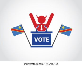 Democratic Republic of the Congo Podium Corrupt Politician Celebrate Poll