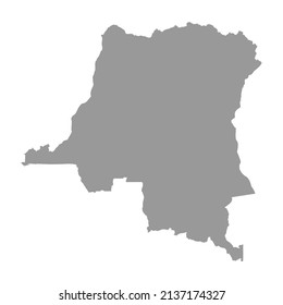 Democratic Republic of the Congo vector country map silhouette