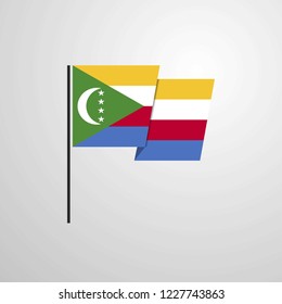 Democratic Republic of the Congo waving Flag design vector