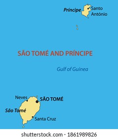 Democratic Republic of Sao Tome and Principe - vector map