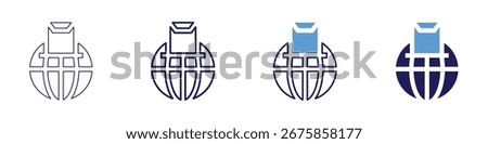 Democratic resilience icon in 4 different styles. Thin Line, Line, Bold Line, Duotone. Duotone style. Editable stroke.
