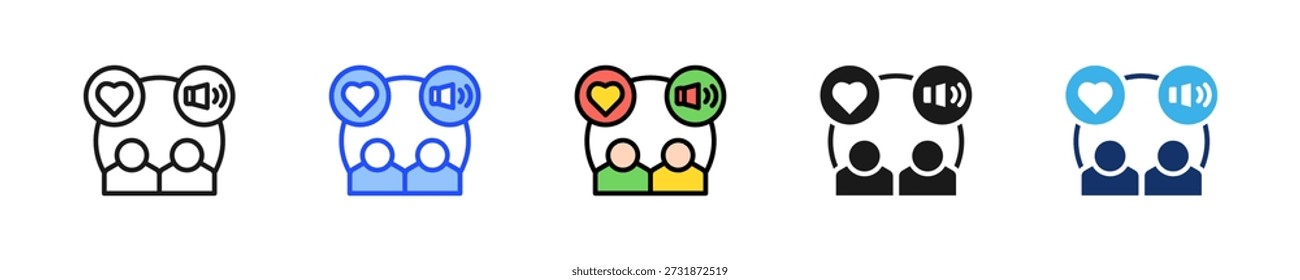 Democratic Values Icon Collection With Multiple Styles