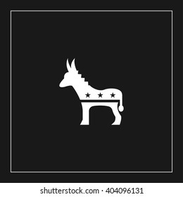 Democrats Donkey Icon. Democrats Donkey Vector Illustration