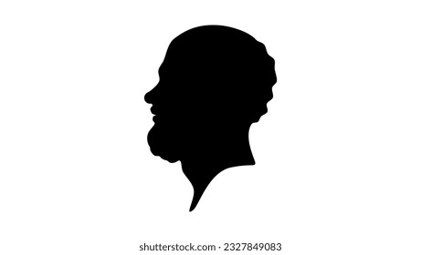 Democritus silhouette, high quality vector
