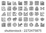 Demographer icons set outline vector. Age human. Gender data
