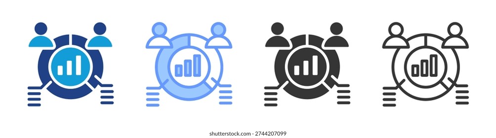 Demographic Analysis icon set multiple style collection