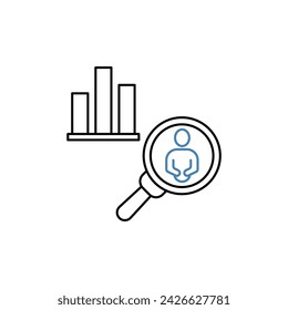 demographic concept line icon. Simple element illustration. demographic concept outline symbol design.