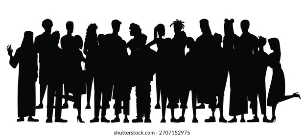 demographic diversity flat vector illustration different