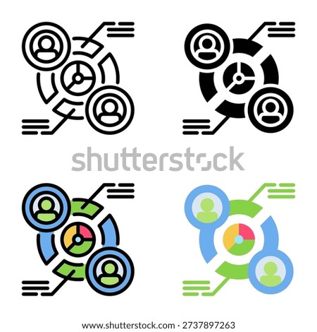 Demographic icon collection of various styles for design branding, print and digital media