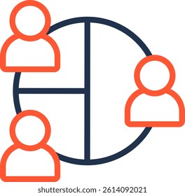 Demographic Icon Color Line Vector Illustration