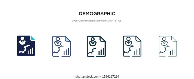 demographic icon in different style vector illustration. two colored and black demographic vector icons designed in filled, outline, line and stroke style can be used for web, mobile, ui