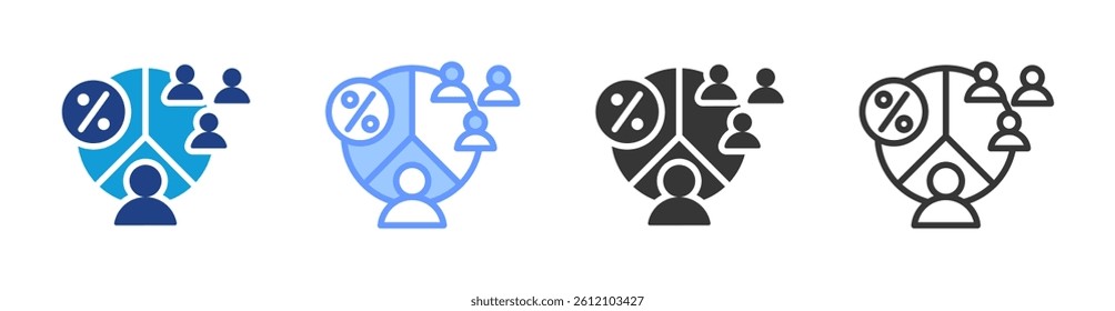 Demographic icon set multiple style collection