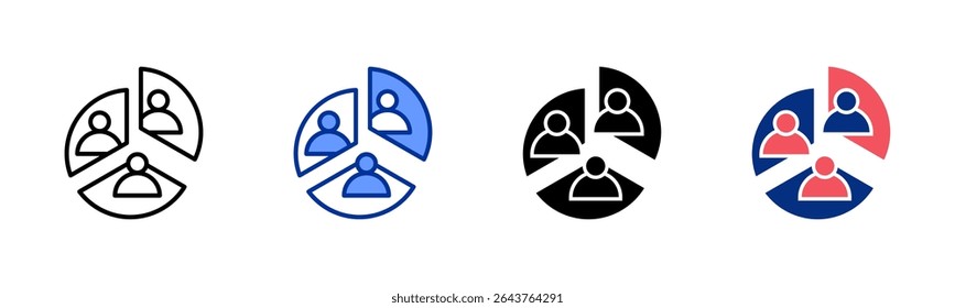 Demographic icon sheet multiple style collection