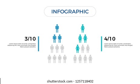 Demographic Infographic Element Or Presentation Template Vector.