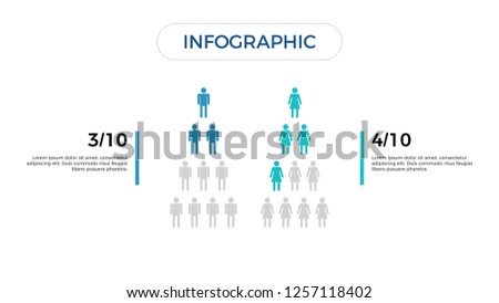 Demographic Infographic element or presentation template vector.