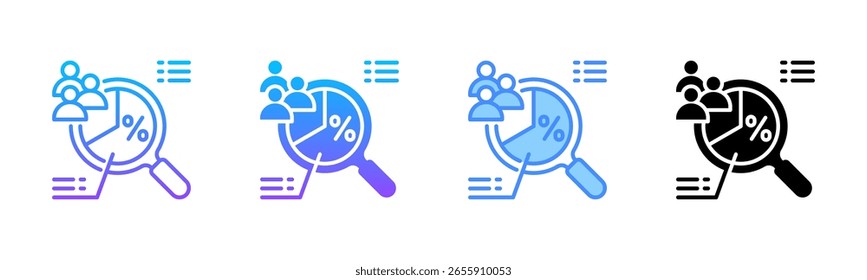 Demografischer Multiformatsymbolsatz