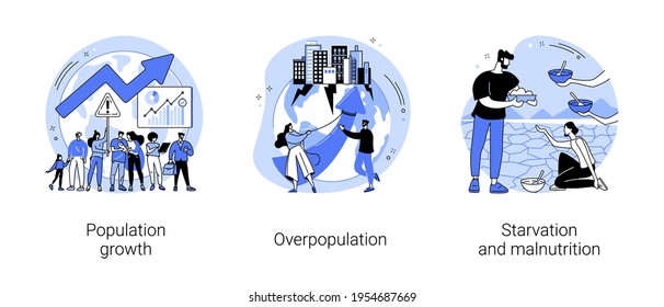 Demographics abstract concept vector illustrations.
