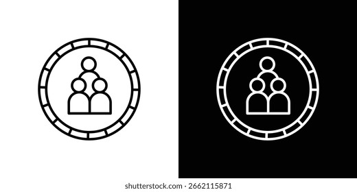 Demographics icon for Apps. Icon Design Template.