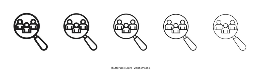 Conjunto de Vector simple de íconos demográficos. Ilustración gráfica