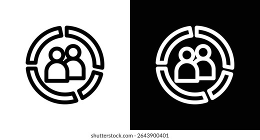 Demographics icon vector simple element illustration editable