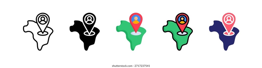 Demografía Icono de Estilo Múltiple Conjunto de Colección..