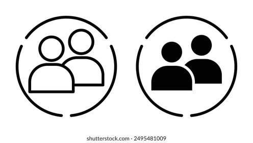 Demographics thin line vector icon set.