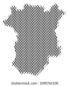 Demography Chechnya map people. Population vector cartography mosaic of Chechnya map done of person elements. Social representation of national public. Demographic abstract halftone map.
