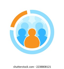 Demography diagram concept illustration flat design vector eps10. modern graphic element for landing page, empty state ui, infographic, icon