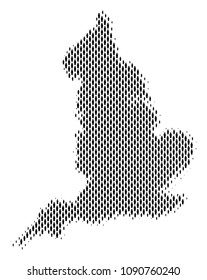 Demography England map people. Population vector cartography mosaic of England map composed of human elements. Social scheme of nation public. Demographic abstract halftone map.